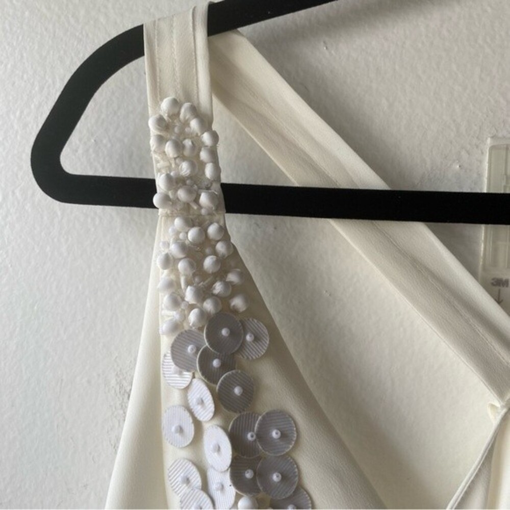 robert rodriguez white split back embellished tan… - image 4